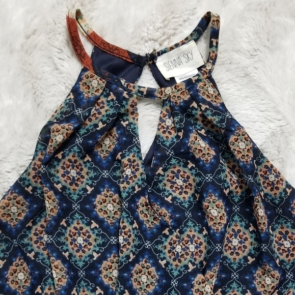 Sienna Sky Navy Blue Multicolor Sleeveless XS - Picture 3 of 8